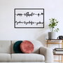 Wallity Respect Your Home Your Family Your Love 2 - Escultura de Pared de Metal Negra